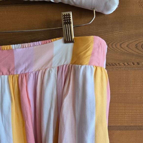 Modcloth x Collectif Katherine Peachy Stripe Skirt NWT US 12 X Pastel Cottage - Picture 4 of 6